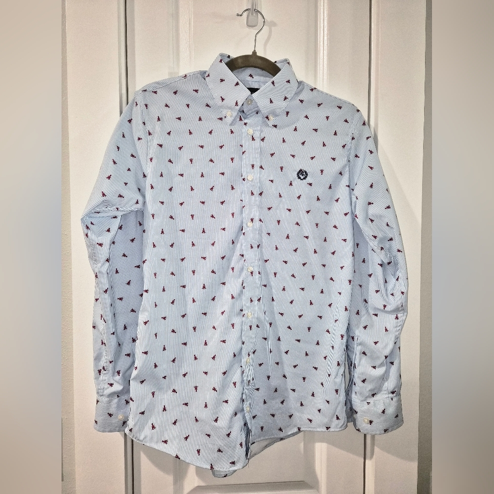 LAUREN Ralph Lauren, Lobster Stripe Dress Shirt, Big Kids Size 18, EUC - Picture 5 of 11